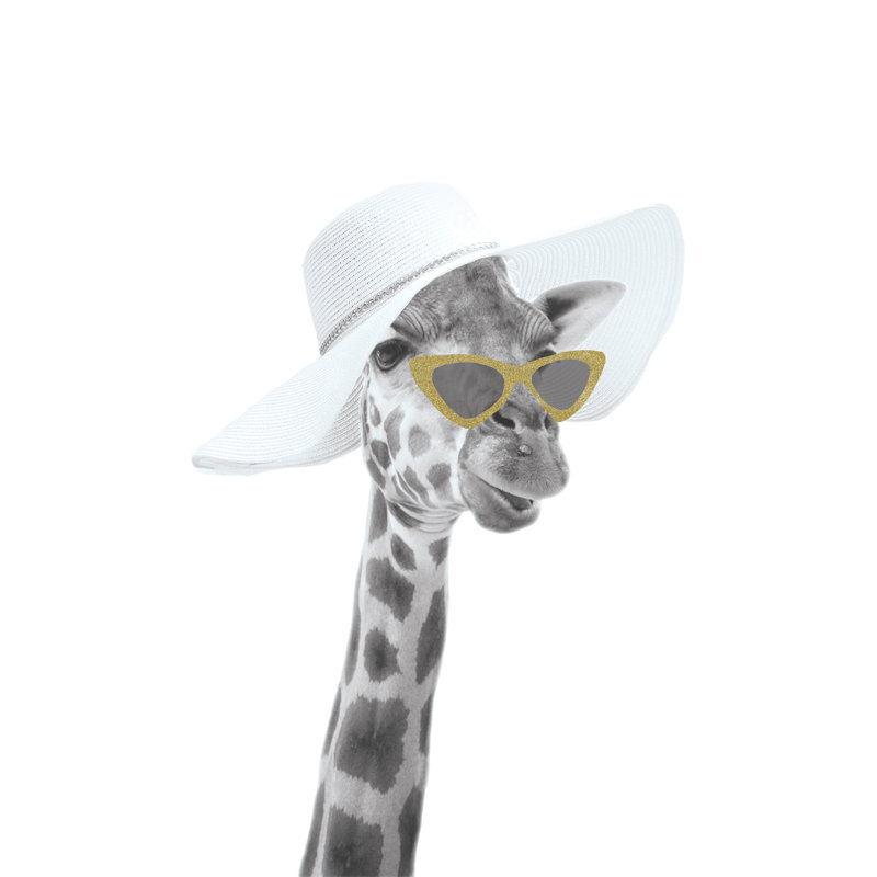 Diva Giraffe - Wrapped Canvas Print,  76cm H  x 51cm W 