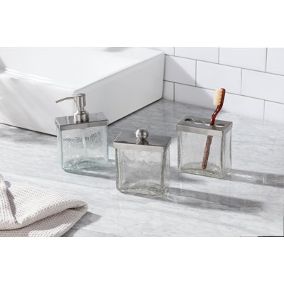Crackle Bathroom Accessory Set