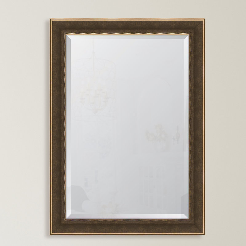 Miroir mural à structure en résine napa à billes, H 42,5 po x l 30,5 po, Anthracite