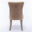 Chaise à dossier haut en bois massif - Coussin moelleux rebond, garniture de rivet, assemblage facile-48379704-48379653