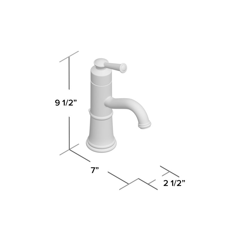 Robinet de salle de bain monotrou avec drain Belfield, Nickel poli