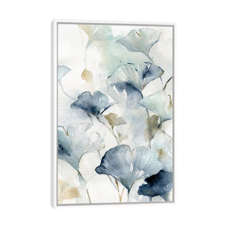 «Indigo Gingko II» par Carol Robinson - reproduction d'art, Pas de tapis, H 40 po x l 26 po x P 1,5 po