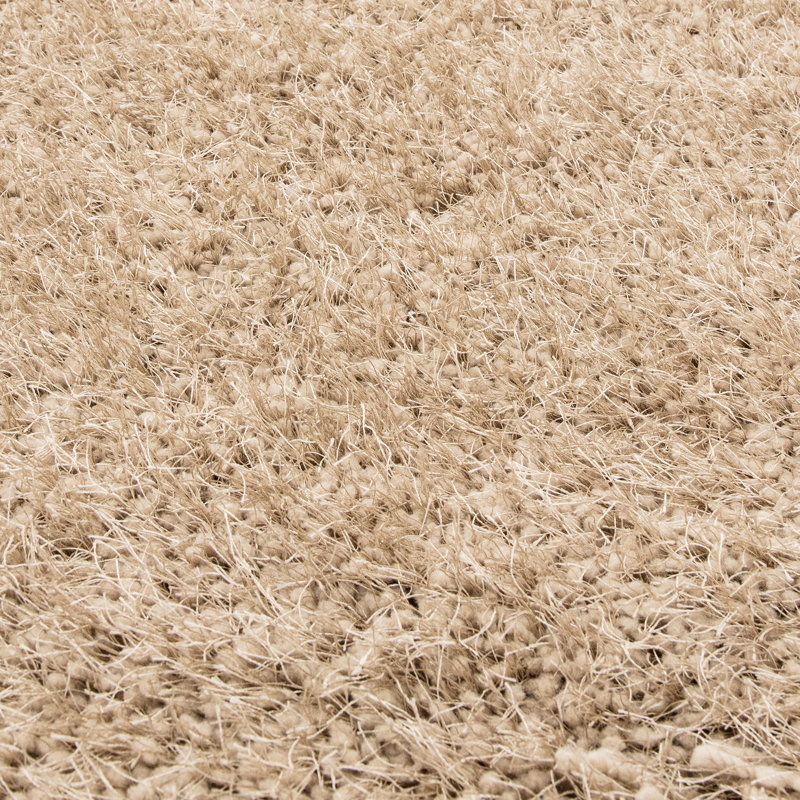 Beatty Solid Colour Shag Area Rug, Round 160cm
