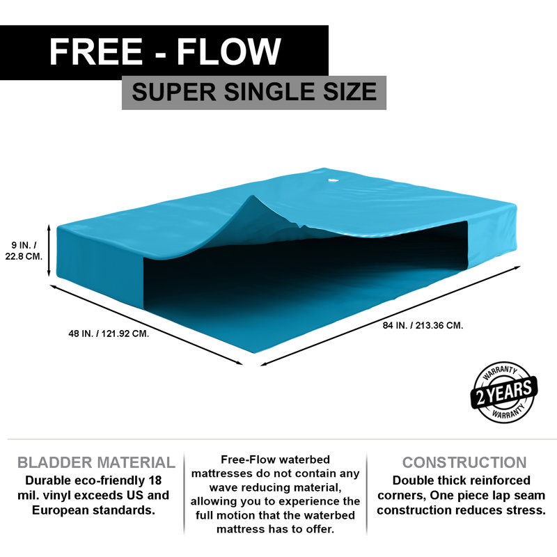 Matelas pour lit d'eau 9 po, Simple