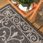 Tapis intérieur / extérieur noir / gris à tissage texturé Hagerman-1435212301