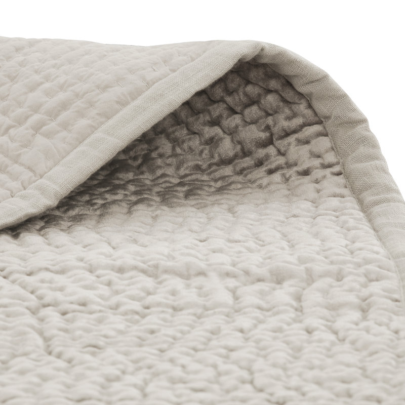 Dalrymple Rayon Patchwork Bedspread, 240 cm W x 250 cm L, Champagne