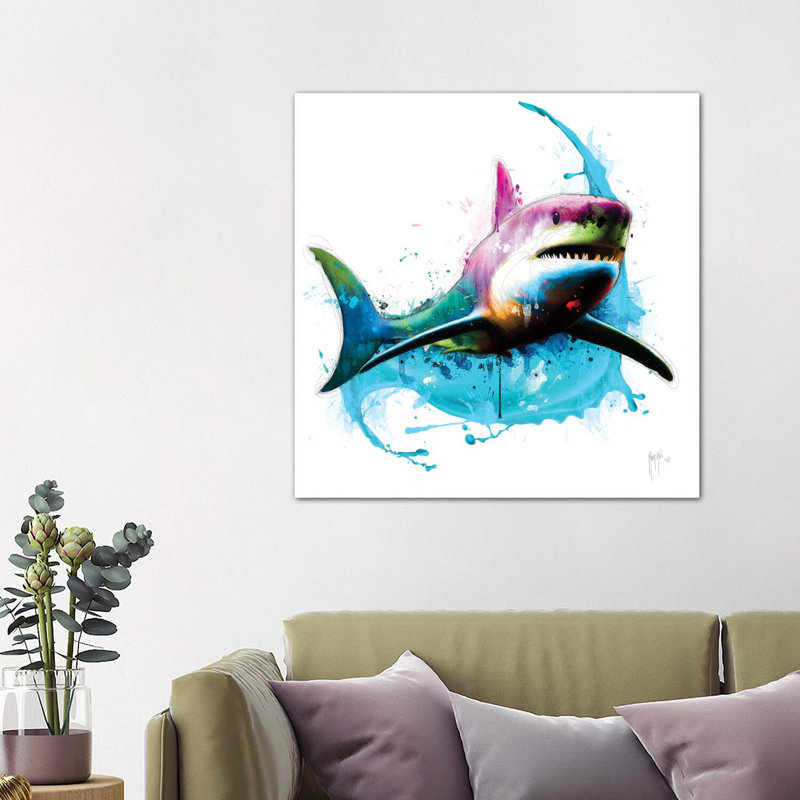 Shark by Patrice Murciano - Wrapped Canvas Print, 93.98 cm H x 93.98 cm W x 3.175 cm D