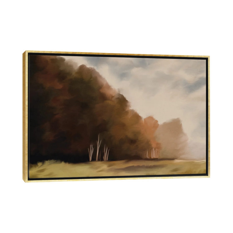 Moody Hue - reproduction d'art murale - toile encadrée, 26 po x 40 po, Toile avec cadre, Doré