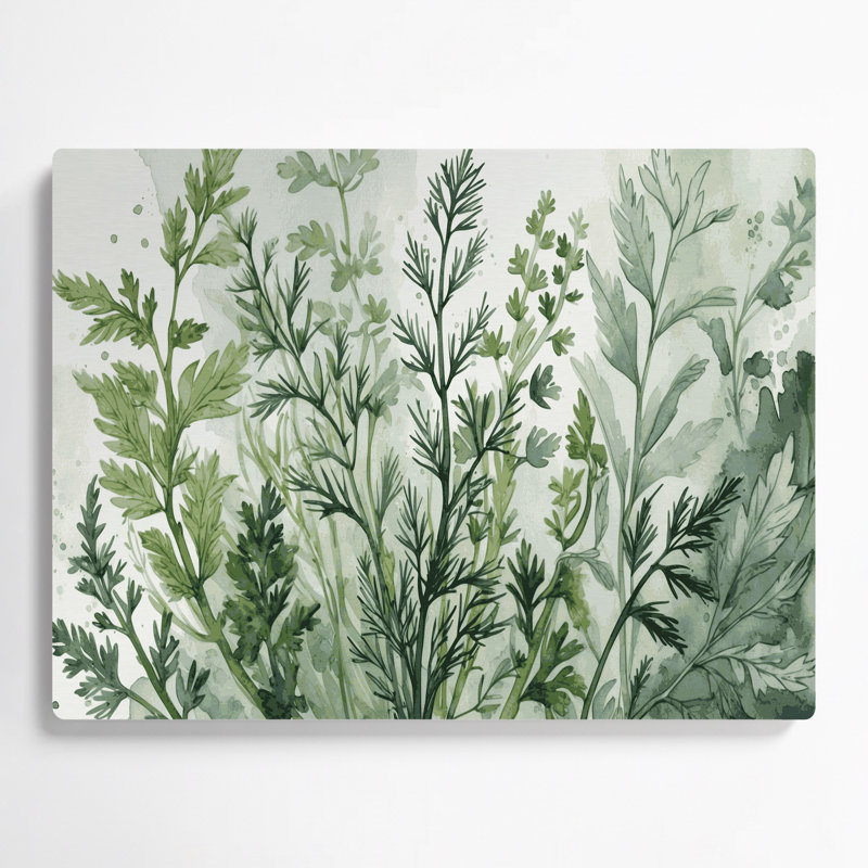 Art mural en métal Botanical Tarragon Beige, H 240 po x l 240 po x P 0,05 po
