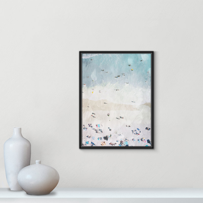 «Beaching Out II» par Milli Villa, Cadre flottant noir, L 19,5 po x H 25,5 po