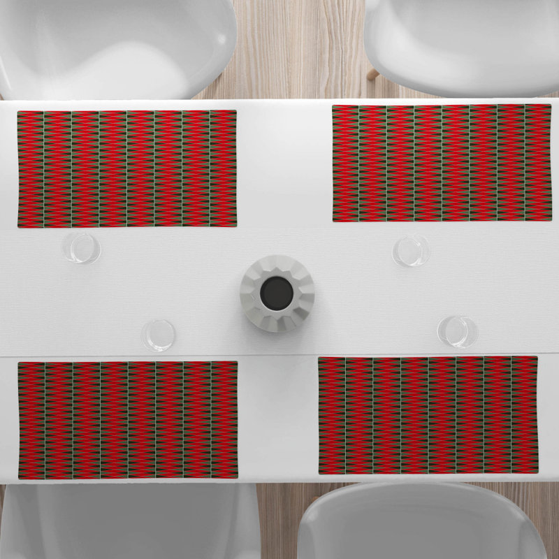 Polyester Geometric Rectangle Placemat