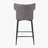 Counter Height Upholstered Bar Stools with Wing back and Metal Footrest