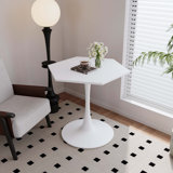 Modern Octagonal Coffee Table With MDF Table Top & Metal Base