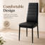 Ensemble de chaises de salle à manger de style moderne pour 4 personnes en similicuir confortable