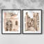 Blush Architecture Study V-Premium, impression encadrée - prête à être accrochée - aucun clou requis - aucun clou requis-1009416761-1009416756