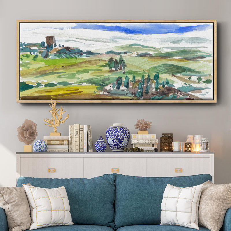 Pastel Hills I - toile encadrée, H 8 po x l 20 po