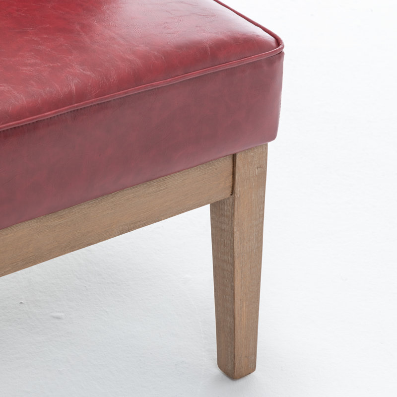 Fauteuil demi-tonneau rembourré Ezra, Claret