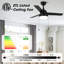 Ventilateur de plafond moderne à 3 pales avec ensemble de lumières et chaîne à tirer 42 po.