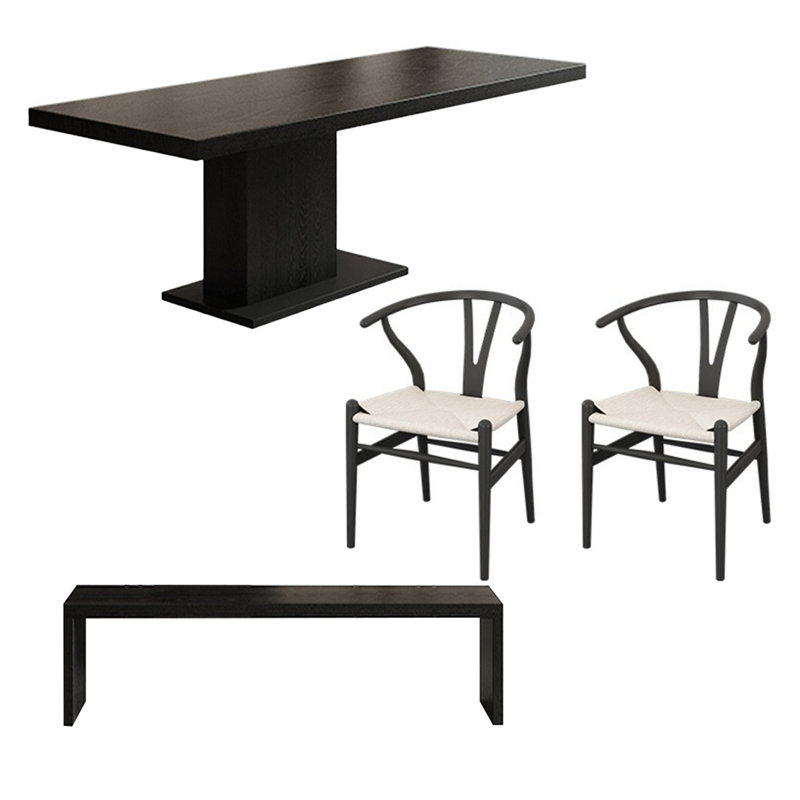 Multi-functional solid wood practical table set, 29.52"H x 55.11"L x 27.55"W