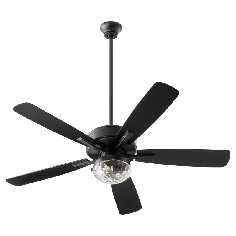 Philipstown 52'' Ceiling Fan with LED Lights, Black