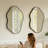 Cloud Shaped Wall Mirror, 32"x20" Black Metal Frame Decorative Mirror For Bathroom, Living Room, Bedroom, Entryway – Modern Asymmetrical Vanity Mirror With Tempered Glass