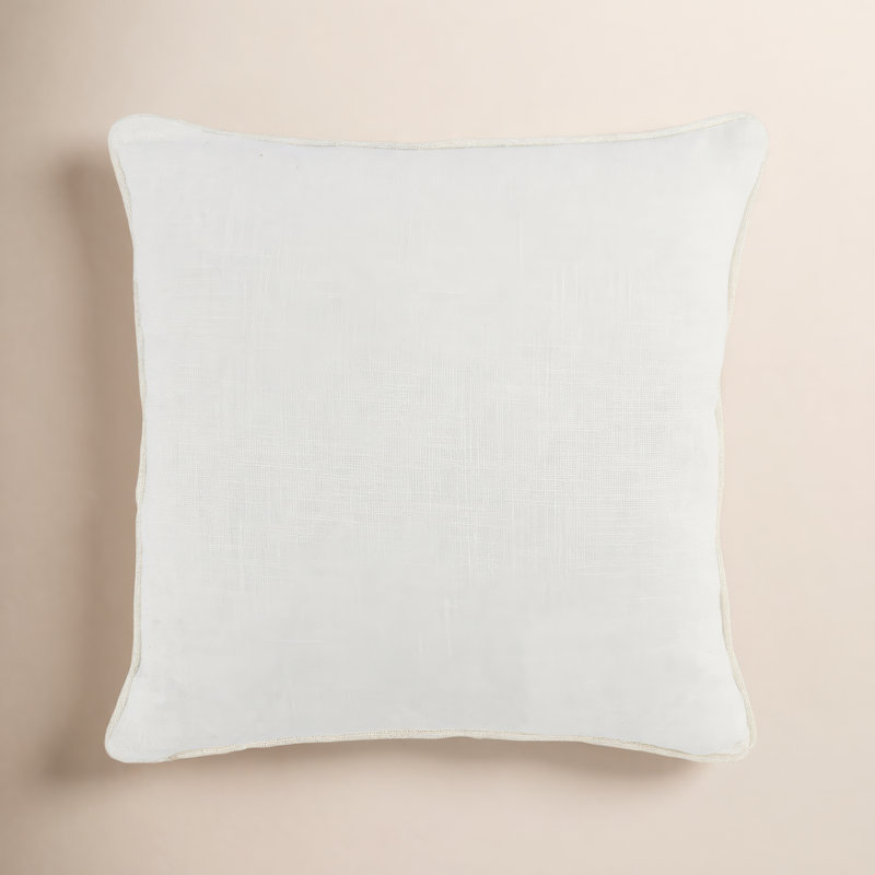 Jaden Square 100% Linen Pillow Cover and Insert, Gray