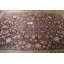 Tapis persan Ispahan à motif floral rétro noué à la main 8 x 11