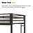 Twin Loft Bed with Black Metal Frame, Cinnamon Wood Desk & Closet Rod – Space-Saving Loft Bed for Kids & Adults with Ladder & Guardrails