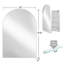 Armoire à pharmacie encastrée 24 po x 36 po, armoire de salle de bain murale en métal avec miroir et tablettes réglables, miroir mural avec rangement pour salle de bain, blanc-1264608152-1264608155