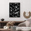 Floral noir et blanc, fleur de Draeam IV, reproduction d'art moderne sans cadre-667473344