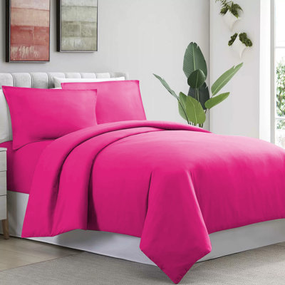 Humiston Solid Colour Duvet Cover Set with Pillowcases Included