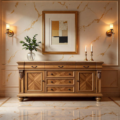 Retro-Style Large-Capacity Home Sideboard