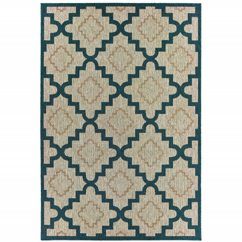 Izola Geometric Indoor / Outdoor Rug, Rectangle 5'3" x 7'3"