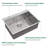 30'' L Drop-In Single Bowl Stainless Steel Kitchen Sink