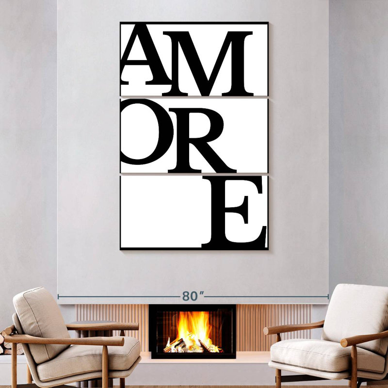 Tergel Amore Typography, 74" H x 48" W