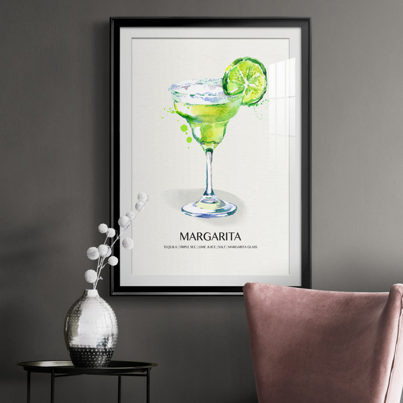 Margarita - peinture encadrée, H 30,5 po x l 42,5 po x P 1,5 po, Noir