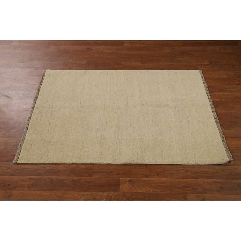 Tapis de vestibule oriental moderne en laine Gabbeh 3 x 4