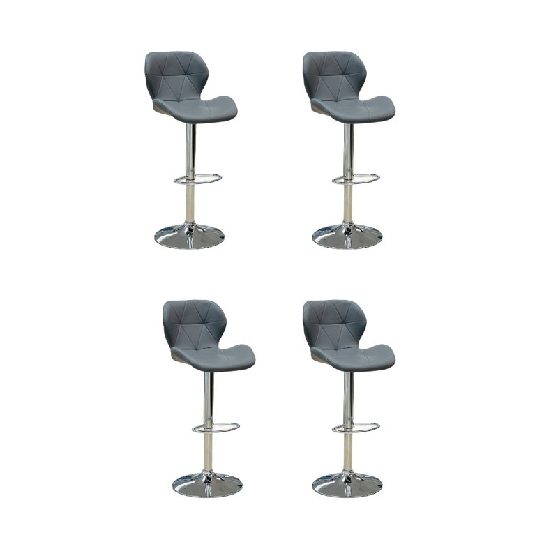 Haslett Adjustable Height Bar Stool, Gray, 4