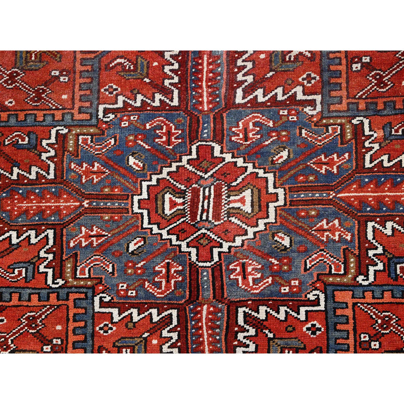 Brytney One-of-a-Kind Rectangle 9'10" X 13' 1960s Wool Area Rug Red