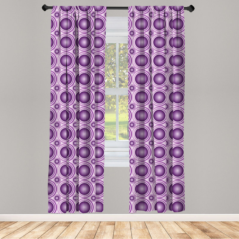 Geometric Semi-Sheer Rod Pocket Curtain Panels, 28" x 63"