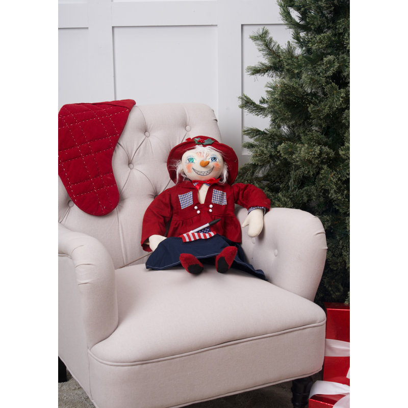 Pennie Snow Girl Joe Spencer Gathered Traditions Christmas Art Doll Figure