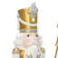 Soldat casse-noisette argenté et doré 4 pi avec sceptre, décoration de Noël-494623106