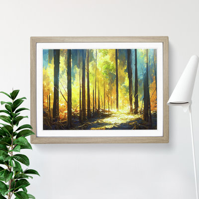 Golden Abstract Forest Vol.1 - Single Picture Frame Print