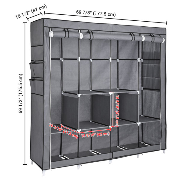 Zimtown DIY 12 Cube Portable Closet, Plastic Clothes Wardrobe