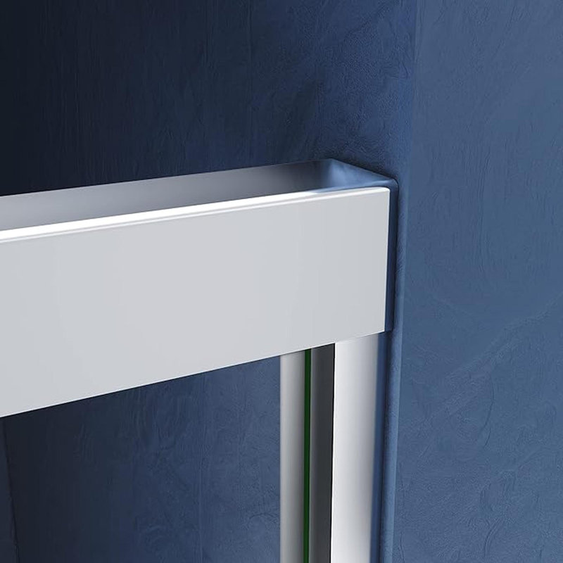 Porte de douche coulissante en verre de 44 à 48 po x H 72 po, Nickel brossé