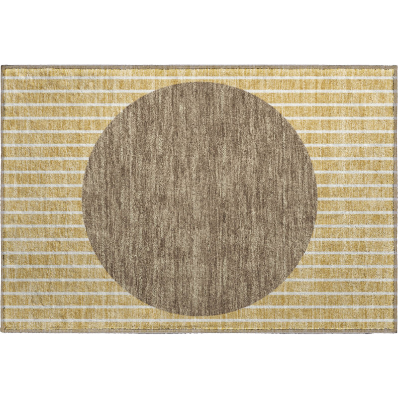 Premium Machine Washable Naglee AMF994 Stripes Rug, Rectangle 1'8" x 2'6"