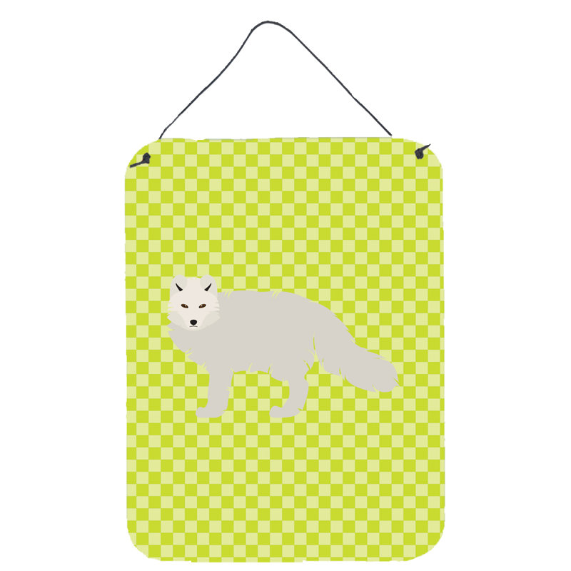 Décoration murale fox en suspension blanc arctique, Vert