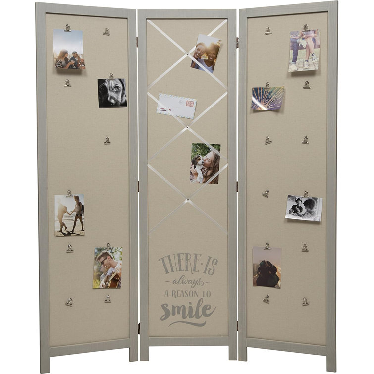 Rocray 51" W x 61" H 3 - Panel Folding Room Divider