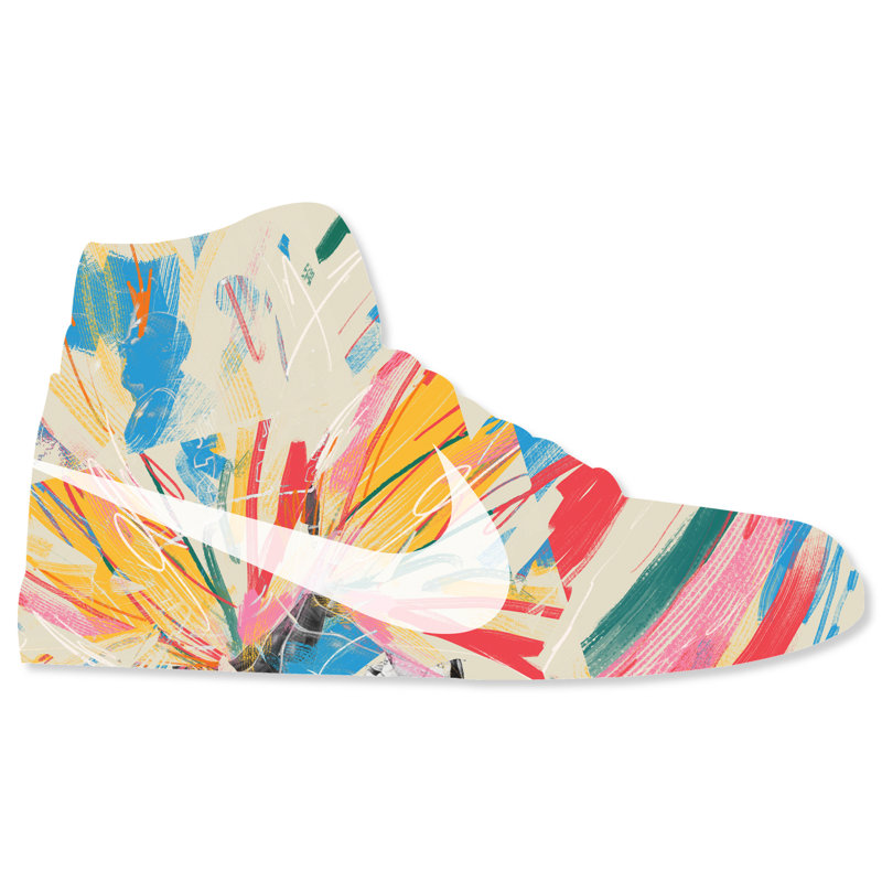 Art mural Notoriart Sneaker Shape par Notoriart, Prêt à gagner Sneaker