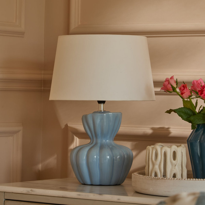 Ceramic Lamp, White, Yes